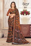 Saroj Khushi Georgette Festive Wear Brasso Fancy Latest Designer Saree Collection